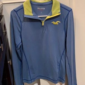 Hollister long sleeve blue and yellow pull over